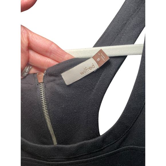 Aritzia Wilfred Women 8 Black Full Back Zipper Racerback Mini Dress - Picture 4 of 8